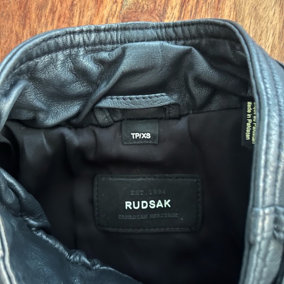 XS Rudsak Leather Jacket - Picture 2 of 2